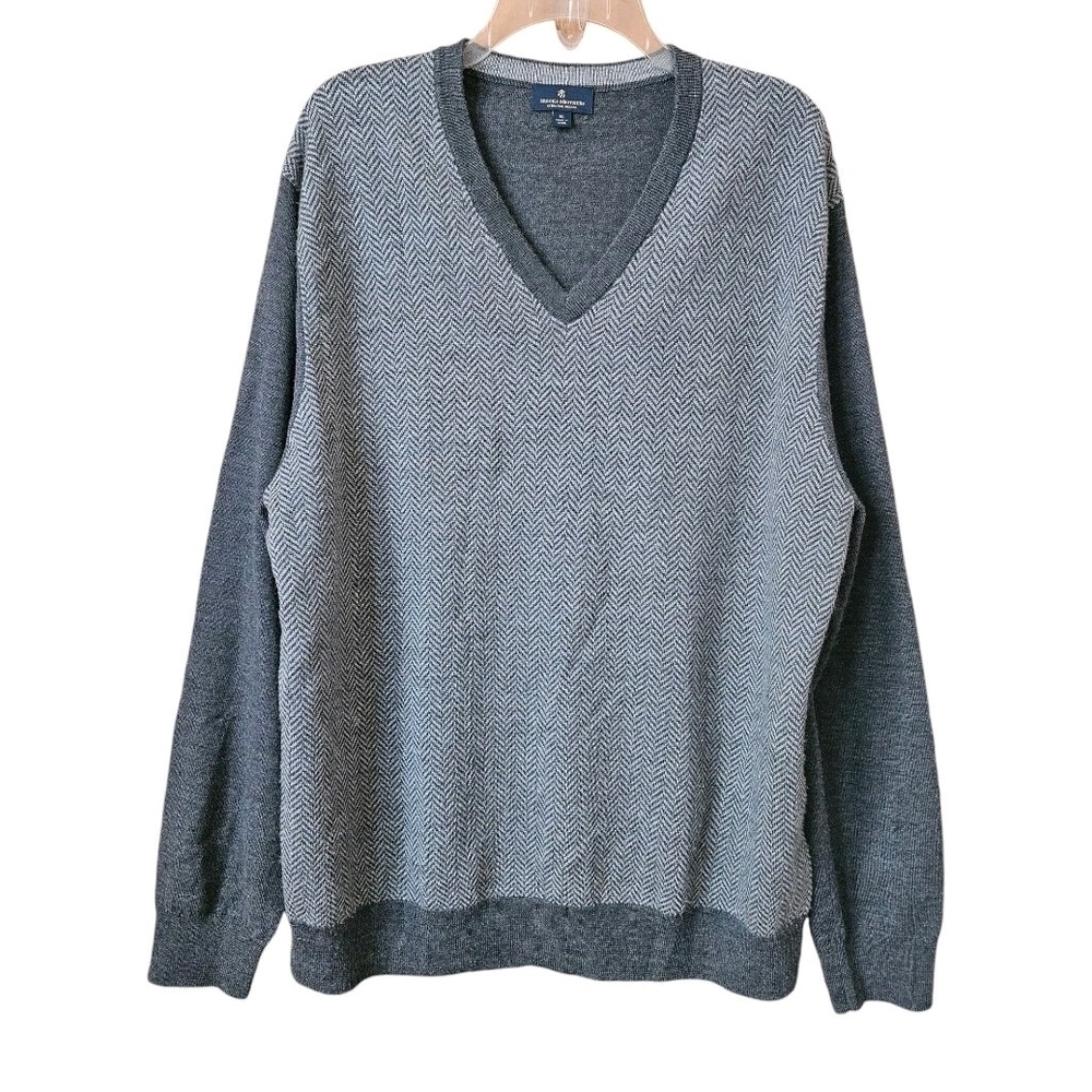 Brooks Brothers Wool Sweater Men XL Dark Academia Preppy Eclectic